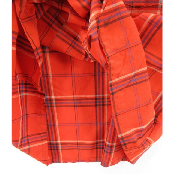 VINTAGE Val Mark Shirt Large Sanforized Button Up Plaid 70s Rockabilly * - Picture 13 of 15